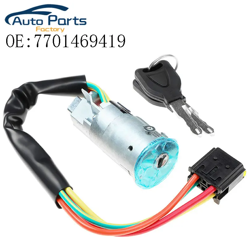 7701469419 77014-69419 New Ignition Barrel Switch With Two Keys For Renault Clio Mk2 1998-2005