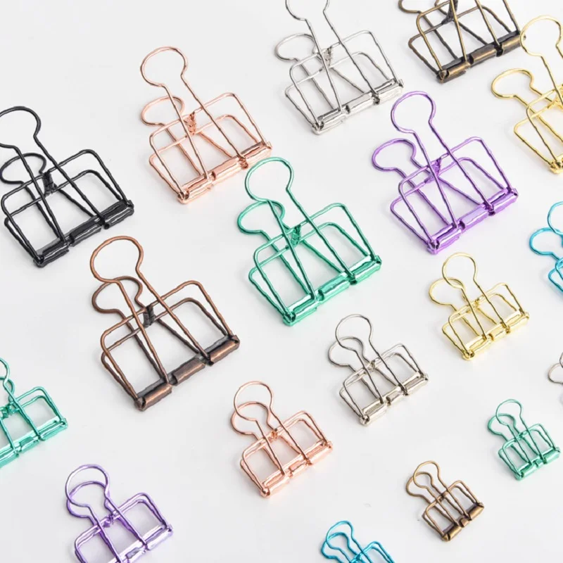 5PCS Fancy Paperclips Cute Stationery Clips Metal Binder Clips Office for Organizing Notes HXZ05 paper clips binder clips