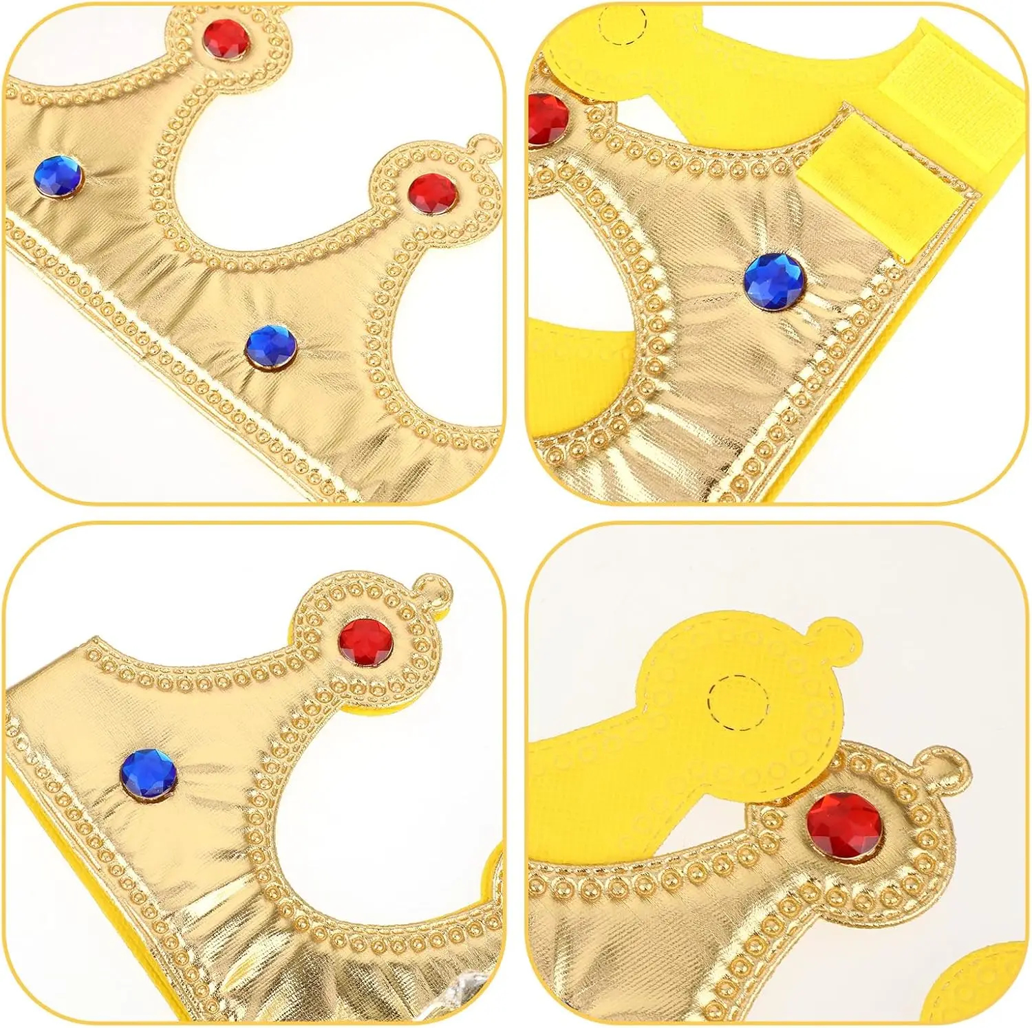 Prince Golden King Crown Birthday Hat Dress-Up Set Party Accessory Supplies Headwear Photo Props