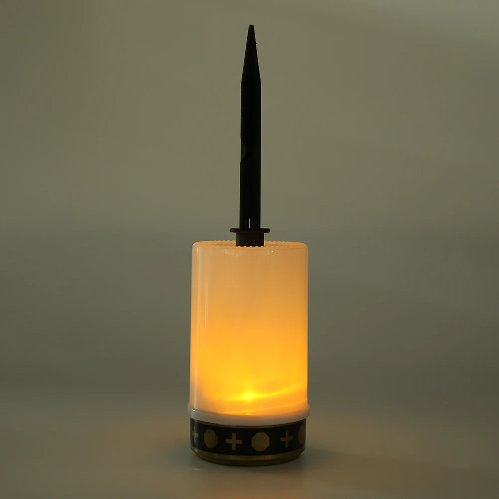 Solar Powered Plastic LED Candle Lamp for Outdoor Decor