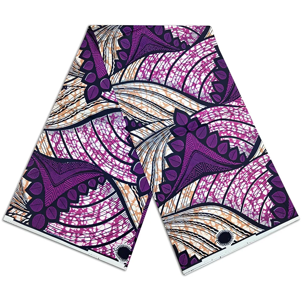 

Veritable Super Fabric Real Wax Guaranteed Wax Printed Real Dutch Hollandais African Dress 100%Cotton 6Yards Batik DIY Materials