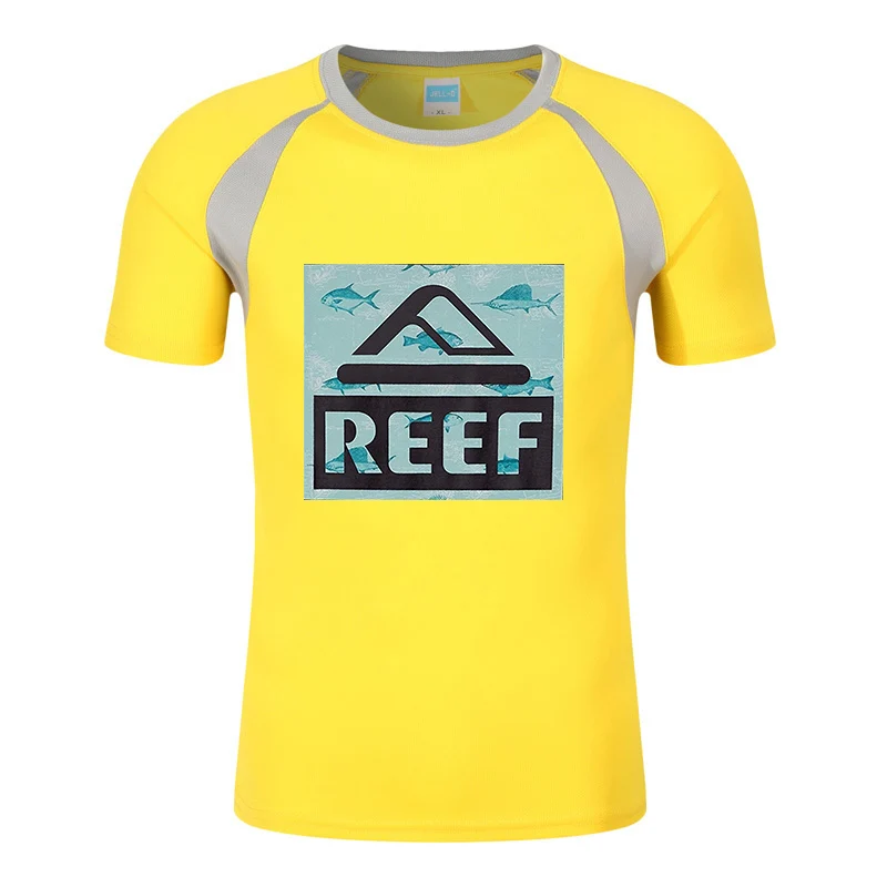 Reef 2023 clothing men's spring and summer new casual fashion eight-color short sleeve comfortable breathable round.