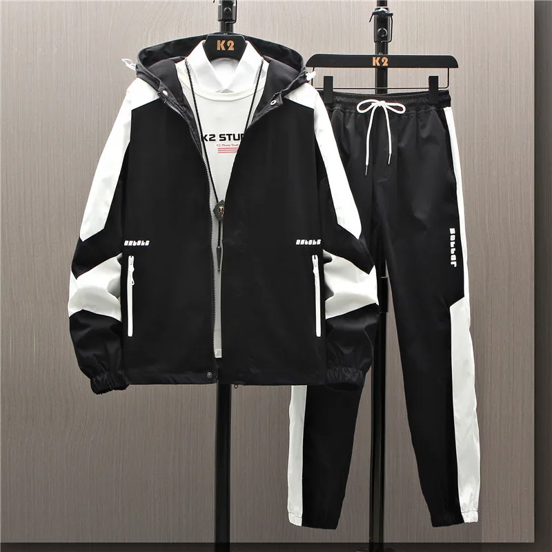 2022Spring Sports Suit Set with Handsome Clothes Men's Korean Style Trendy Coat |