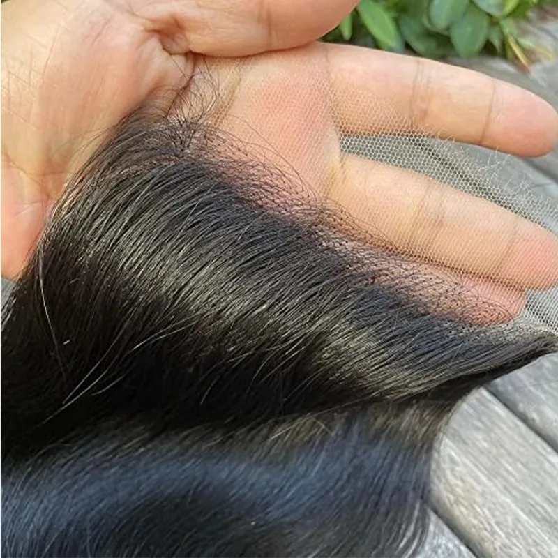 5x5 Lace Closure Straight Hair Human Hair Pre-Plucked Hairline Brazilian Virgin Transparent Lace Closure For Women