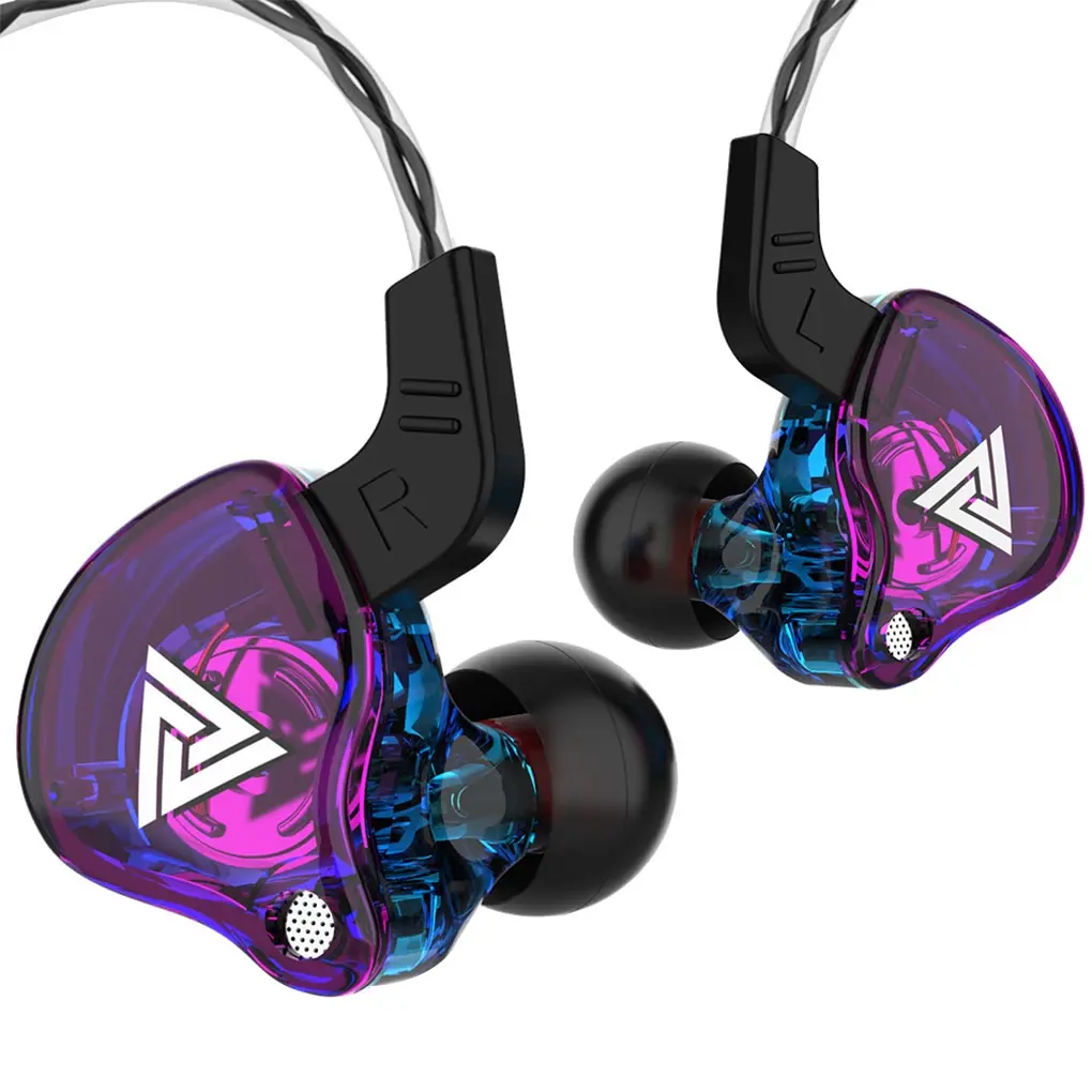 신제품 QKZ AK6 구리 드라이버 HiFi 스포츠 헤드폰 3.5mm 인이어 이어폰 마이크 헤드셋 음악 이어버드, QKZ AK6 헤드셋 HiFi 스포츠 헤드폰