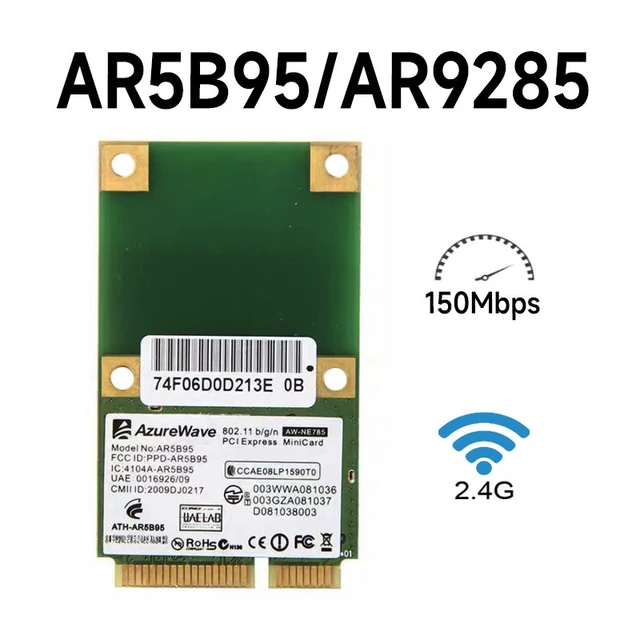 Wireless Wifi Half Mini Pci-E Card Atheros Ar5b95 Ar9285 Bgn Pci-E.