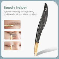 KK Eyebrow Tweezer Stainless Steel Makeup Tool Feather Hair Beauty Fine Hairs Puller Slanted Eye Brow Clips Removal Tools Care 2