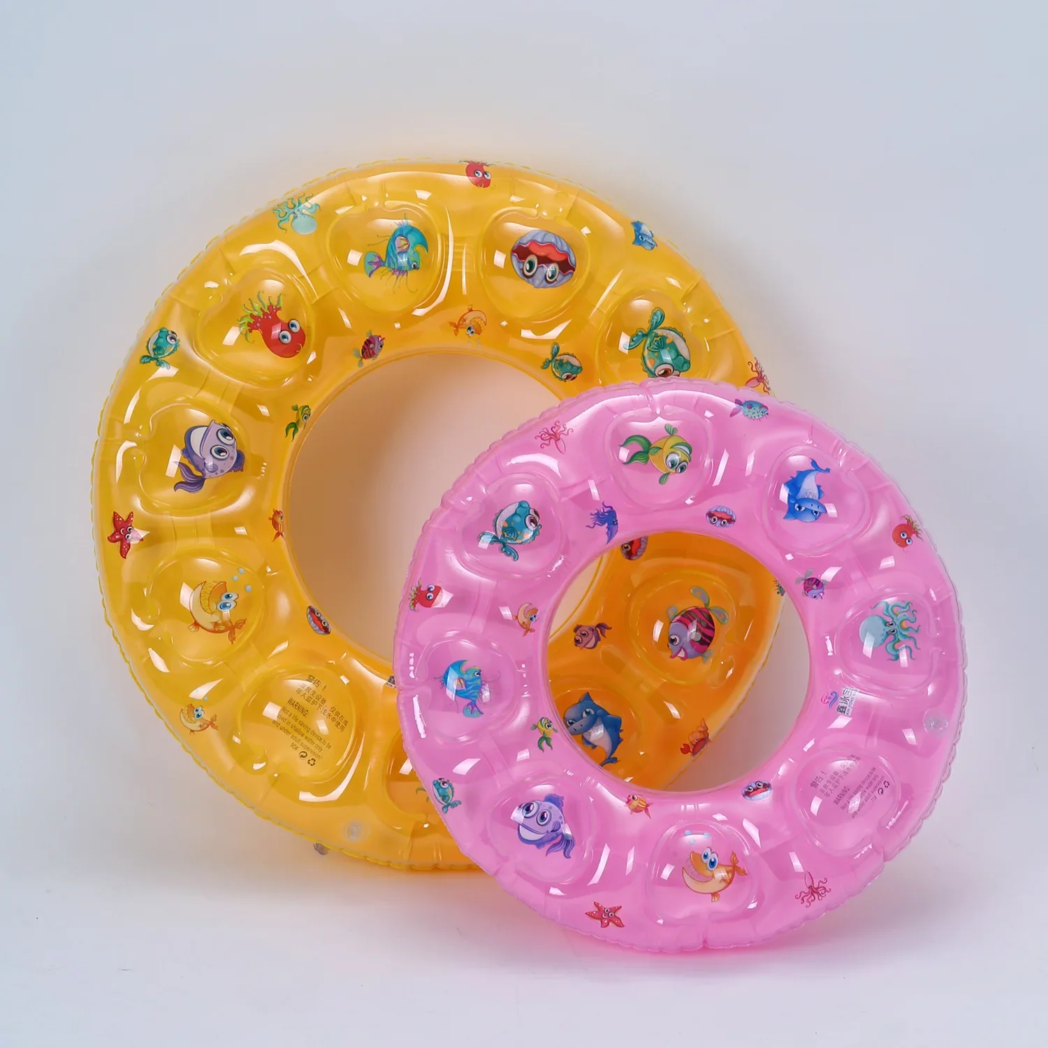 Thickened PVC Double Layer Airbag Swimming Ring Eco-Friendly Crystal Ring Baby Inflatable Armpit Child Life Preserver