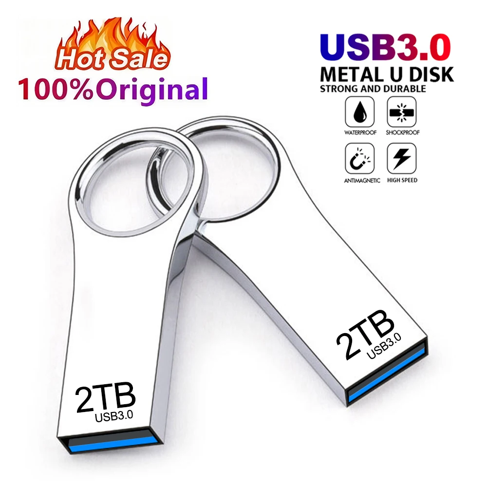 Металлический флэш-накопитель USB 3,0, флэш-накопитель объемом 1 ТБ, водонепроницаемый флэш-накопитель USB, палубный U-диск объемом 128 ГБ, бесплатная доставка