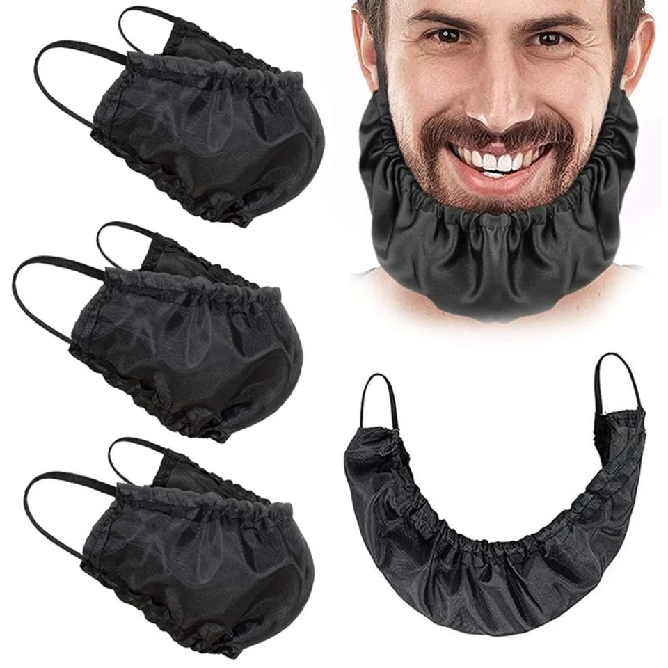 Portable Beard Bandana Turban Beard Cover Facial Beard-Bib Adjustable Waterproof Facial Beard-Protection Rag Man Styling Tool