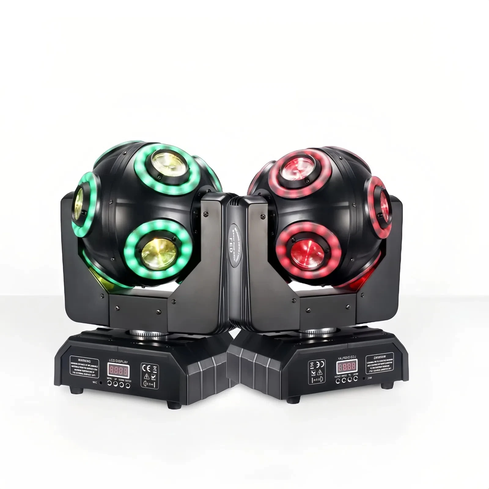 Moving Head d-MX 512 led-podiumlicht, 30 W, discobal, DJ, disco, partylicht met RGBW caleidoscoop, lichteffect, geluid geactiveerde control spotlight voor Halloween Kerstmis party