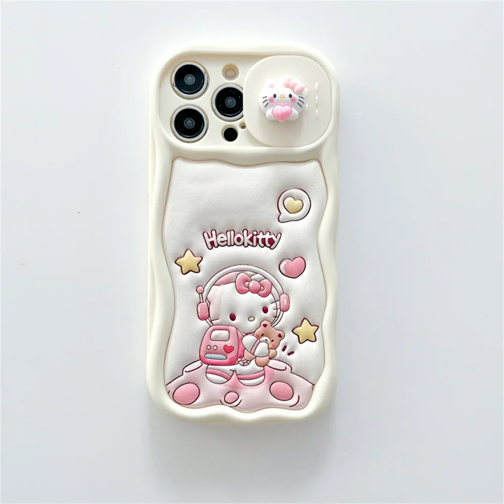 thumbnail image 1 of Funda de teléfono con dibujos animados de Hello Kitty, Protector de cámara de puerta corredera para Iphone 11, 12, 13, 14, 15 Pro Max, cubierta protectora suave anticaída, 1 of 5