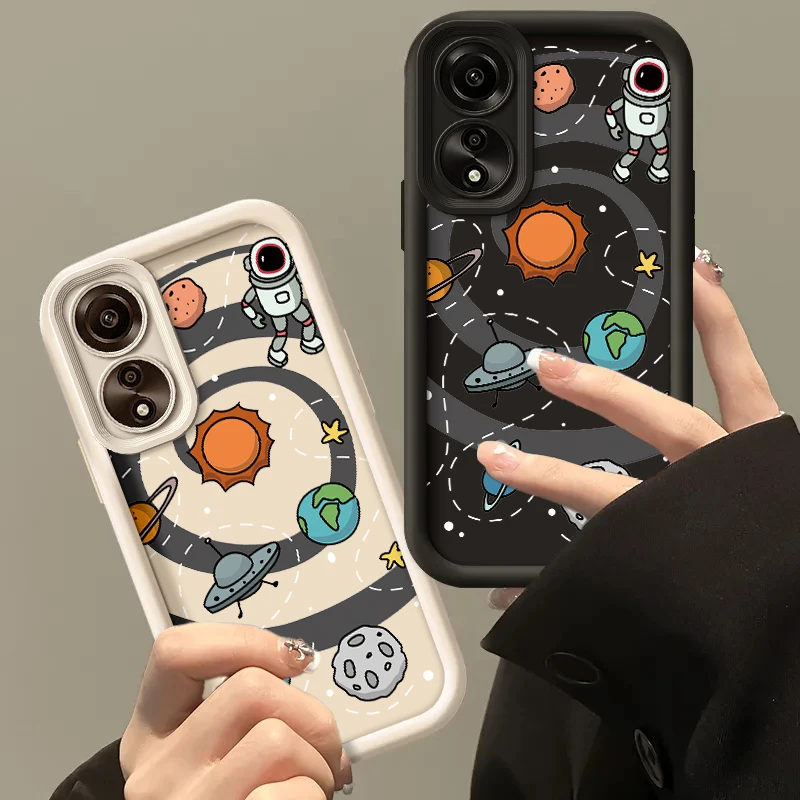 Cosmic Astronaut Silicone Soft Phone Case – Anti-Drop Space Design Cover