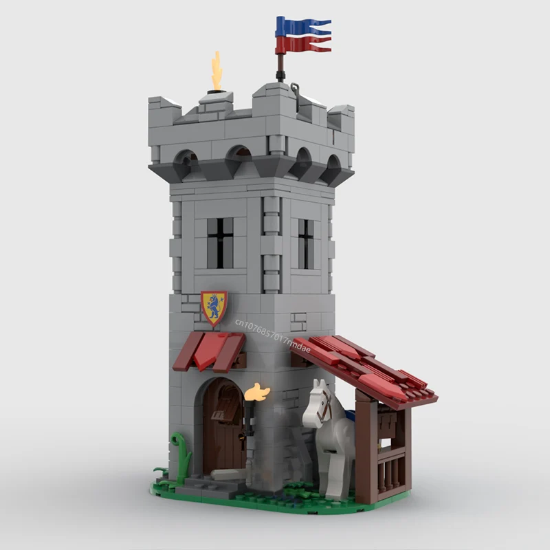 

Новинка 369 шт. строительные блоки MOC Европейская улица вид средневековая башня модель «сделай сам» креативные идеи ретро детская игрушка подарок на день рождения