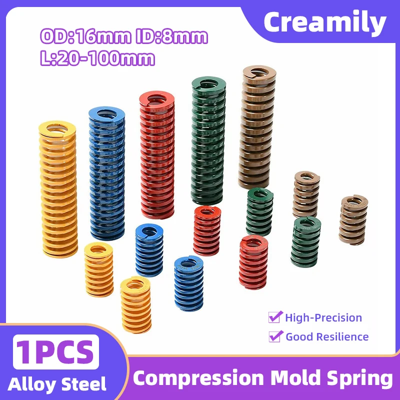 10 Ressorts De Compression Acier Diamètre 15mm, Longueur 50mm, Fil 1,2mm - Lot Uxcell Neuf