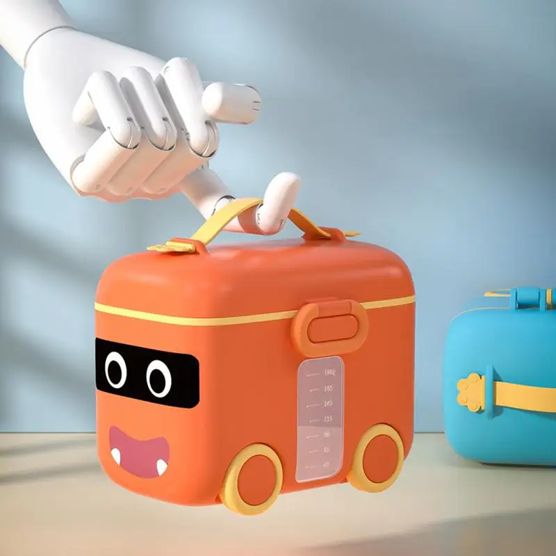 Portable Baby Milk Powder Formula Dispenser Cute Car Food Storage Box Essentiales Cereal Infant Milk Powder Box Snacks Container
