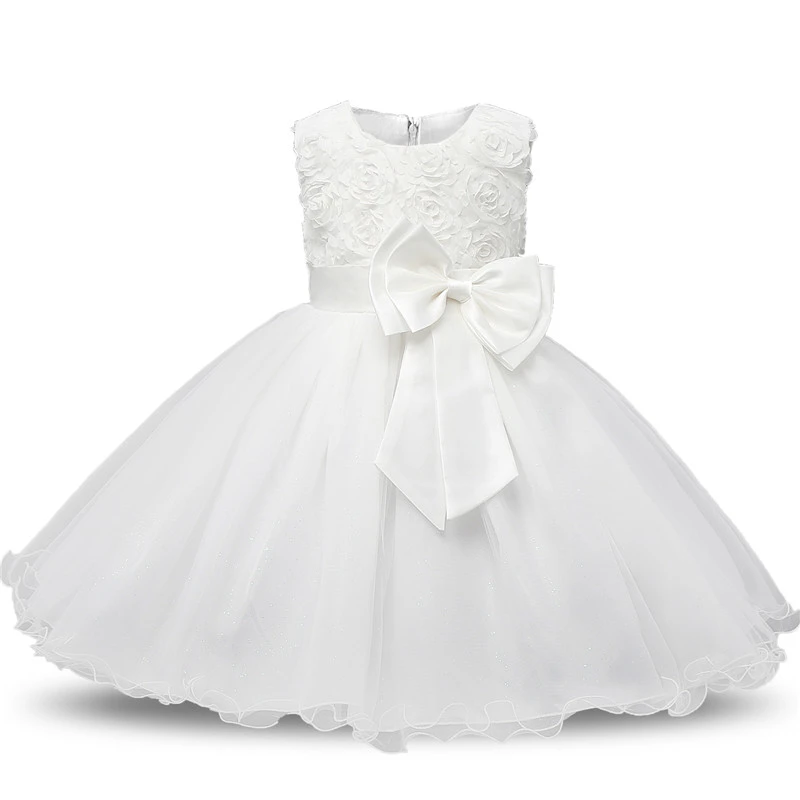 Vestido de bautizo para niña recién vestidos de novia de tul con pétalos, vestidos de fiesta de primer cumpleaños para niña pequeña, ropa de Bautismo|baptism clothes|dress baptismbaby girl christening gowns -