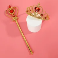 Princess Girls Belle Snow White Party Favors Gifts Set Crown Scepter Wand Necklace Gloves Baby Photography Props Accessories 2