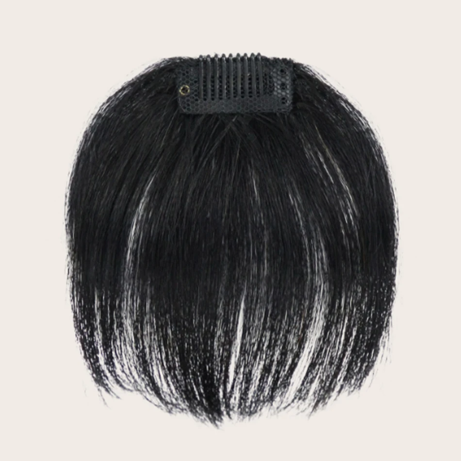 Air Bangs Clip In Bangs Fringe Human Hair Extension for White Women Natural False hairpiece On Hair Accessories Fake
