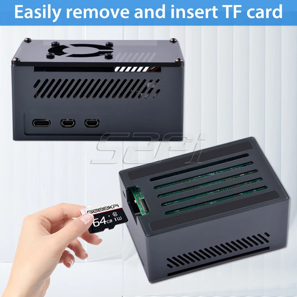 Caixa de Alumínio Raspberry pi Ventilador Oficial Raspberry pi 52pi - Imagem 2