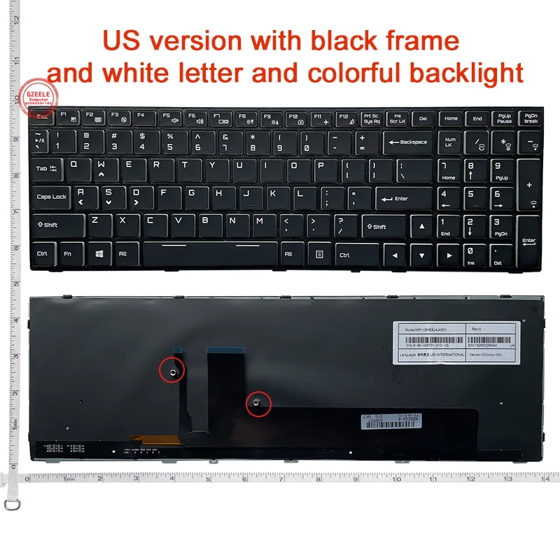 

US Color backlight New laptop keyboard for Hasee Z6 Z7 Z8 P655 for shenzhou Z6 I3 I5 I7 G6 black notebook keyboards