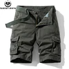 New Men Summer Outdoor Leisure Buttons Cargo Style Shorts Men Solid Straight Cotton Comfortable Fashion Design Short Pants Male 4