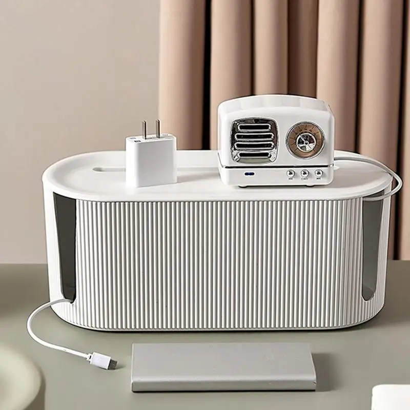 Nordics Plug Board Storage Box Cable Wire Organizer Case Socket Wireless WiFi Router Bracelet Desktop Data Line Plug Holder