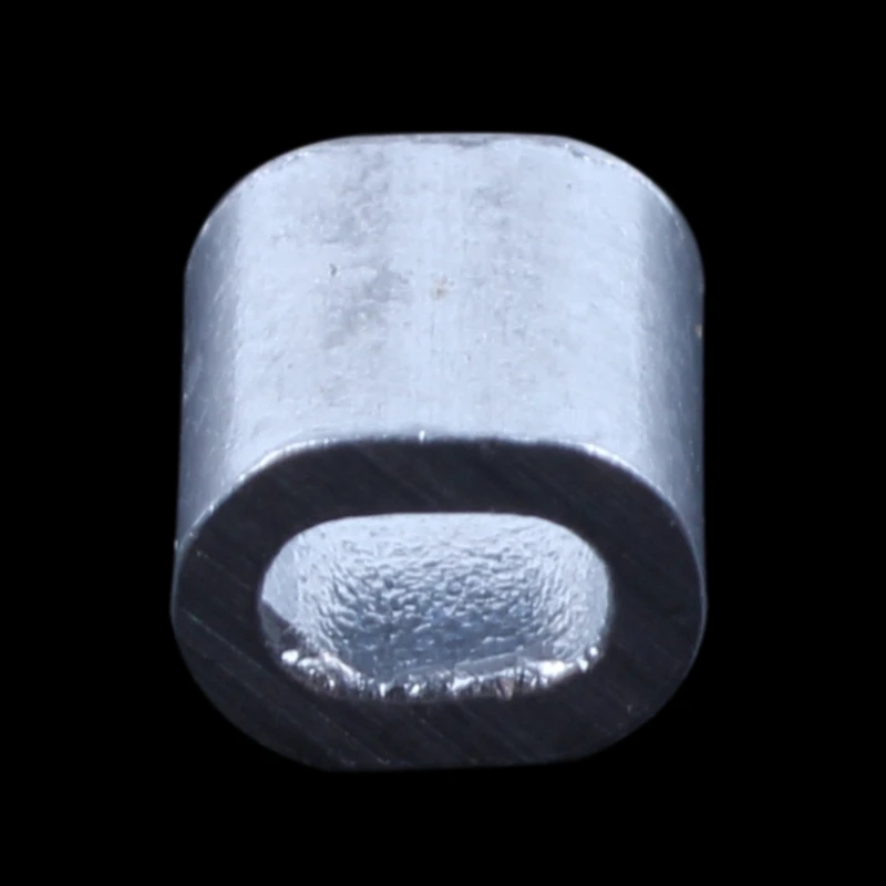 200 Pcs 1Mm 스틸 와이어 로프 알루미늄 페룰 슬리브 실버 톤