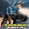 2.4GHz Dinosaur RC Car Big Wheel Remote Control Vehicle Lights Spray stunt vehicle climbs off-road children's toy car 4