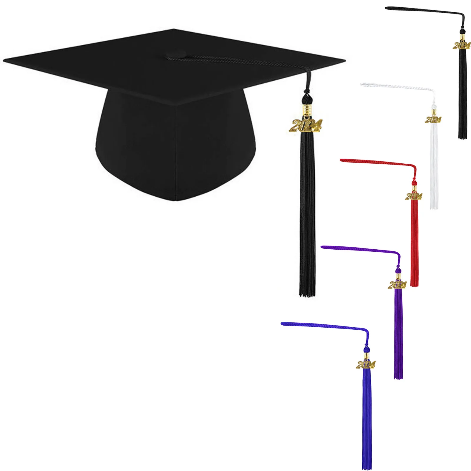 Children's Graduation Hat Tassel Girls Kindergarten Cap Tassel Elastic Preschool Graduation Cap Boys Adjustable Band kids caps