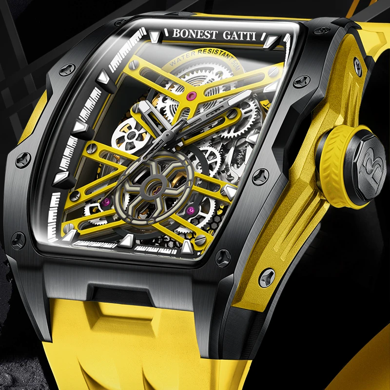 

High Quality Mechanical Watches For Men Business Luminous Hands Automatic Mens Watch 50M Water Resistant Male Sport Clock Luxury