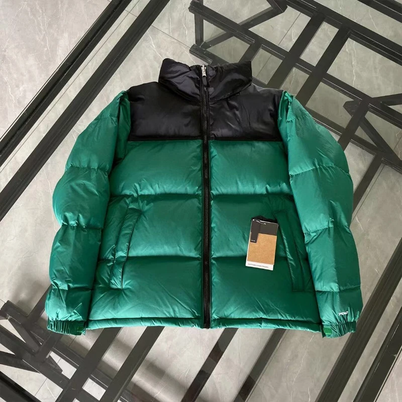 High quality 1996 down Jacket Embroidered 700 Puffy hooded Winter men's and women outdoor trend color match windproof warm coat