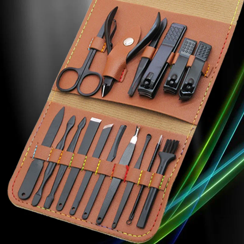 12/16pcs High Quality Nail File Nail Scissors Clipper Manicure Pedicure Kit Convenient To Use Manicure Set Sturdy for Travelling 2