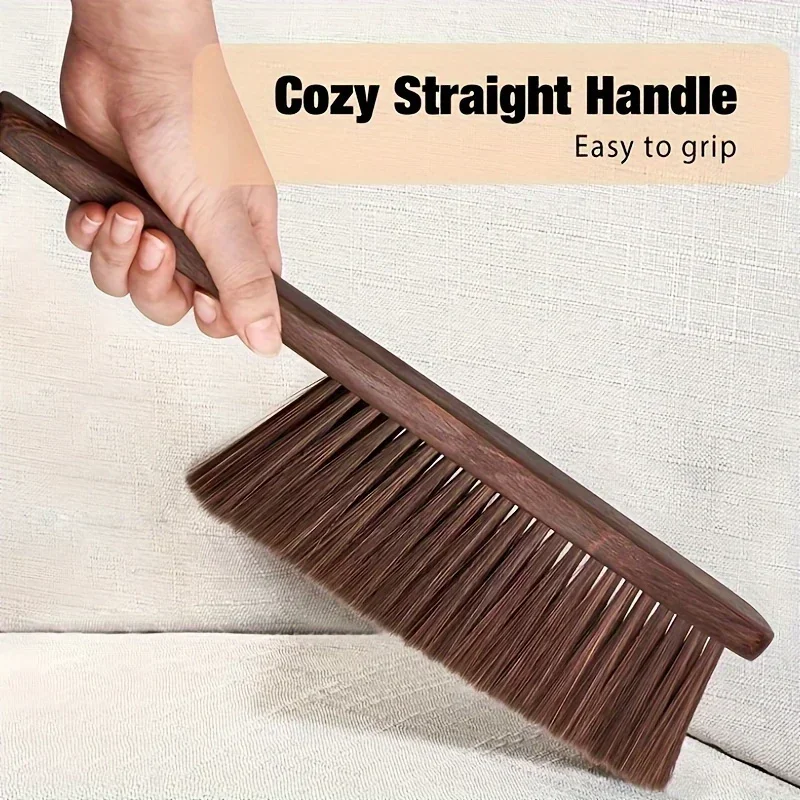 Cleaning Wooden Handle Brush - Long Handled Soft Bristled Brush, Used For Cleaning Cars/Beds/Sofas/Furniture, Dust Removal Brush