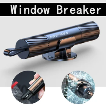 Car Safety Hammer Emergency Glass Breaker Seat Belt Cutter High Hardness Tungsten Steel 2 in 1 Rescue Tool Auto Accessories 1