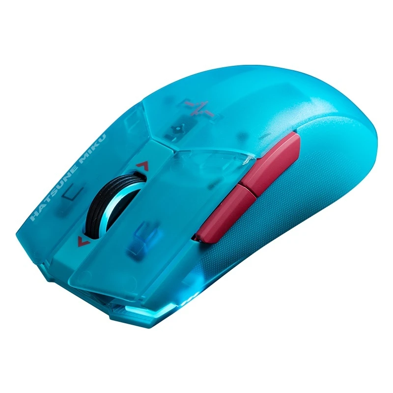 Moeyu Miku Theme Mouse Wireless Esports Heart Series Lightweight Full Function Rgb Lighting Collection Commemorative Gift Mouse