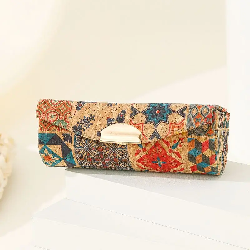 Patterned Jewelry Box Stylish Lipstick Storage Box Natual Cork Retro Style Portable Travel Jewelry Storage Mini Lipstick Case 6