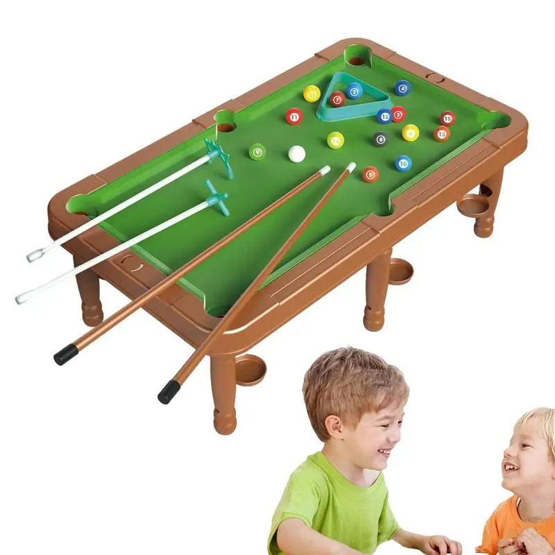 Mini Tavolo Da Biliardo Set Da Gioco Con Treppiede E 4 Stecche Genitore Bambino Gioco Da Tavolo Interattivo Regalo Di Compleanno Per Bambini Adulti