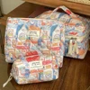 Cartoon Animals Pattern Makeup Quilted Bag Women Portable Tote Lipstick Cosmetic Storage Handbag Ladies Vintage Zipper Pouch Bag 5