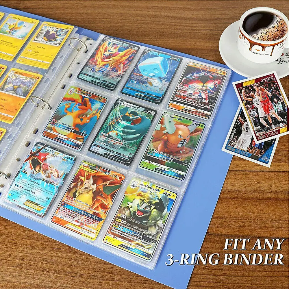 10/20/30Pcs Card Binder Sleeves Double Side 9-Pocket Transparent Cards Page Protector For Magical Trading Game Sheets photo card holder photocard protector trading card binder photocard holder