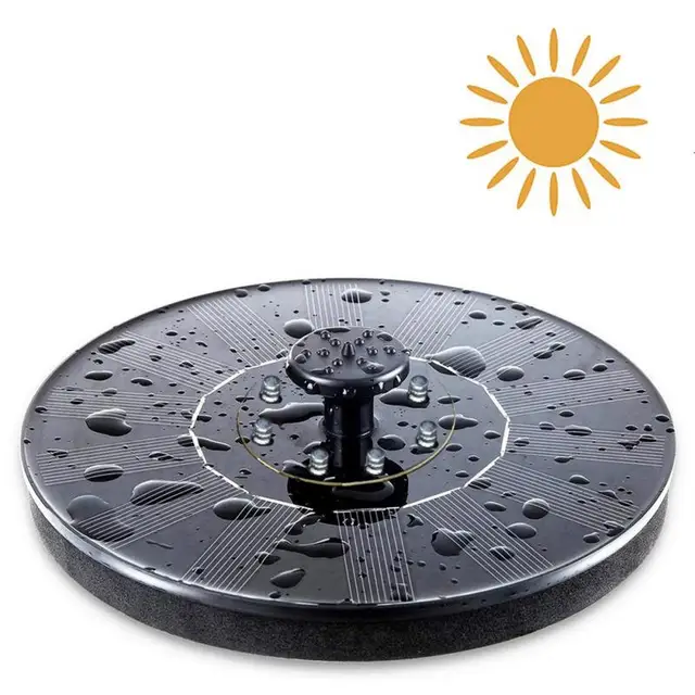 Led Napenergia -Szökőkút Kültéri Medence Szökőkút Úszó Kerti Táj -Es Lámpákkal Napelemek Madárfürdők - Image 3