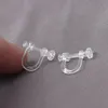 Transparent Resins Screw Ear Clips Earrings Findings Resins Plastic Earring Clips Base Connectors DIY Jewelry Accessories 2