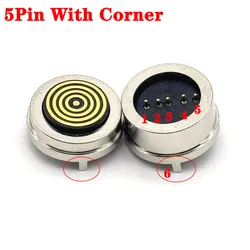 Waterproof Magnetic Spring - Loaded Pogo Pin Connector for DC Signal Transmission and Charging (5Pin With corners)