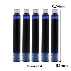 Jinhao Elegant Black Fountain Pen - F (5pcs Ink Blue)