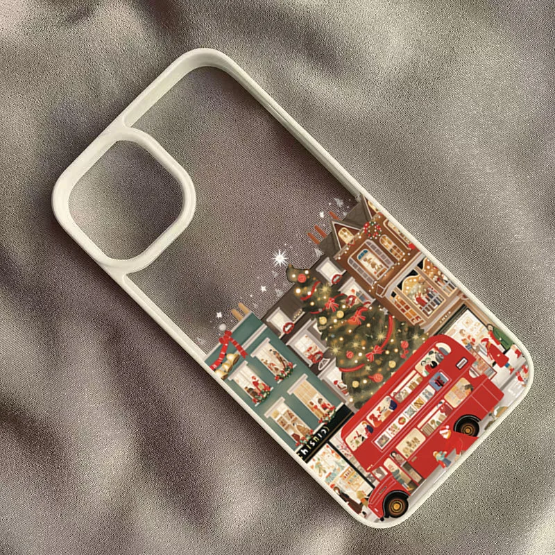 Festive Christmas Street Scenery Phone Case Cover
