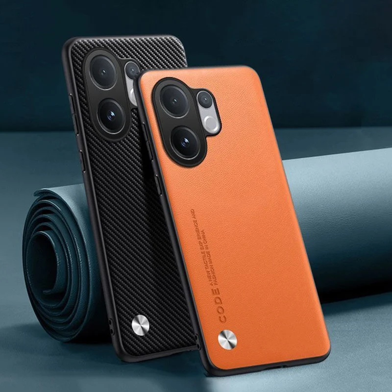 Elegant PU Leather Phone Case with Silicone Protection and Matte Finish