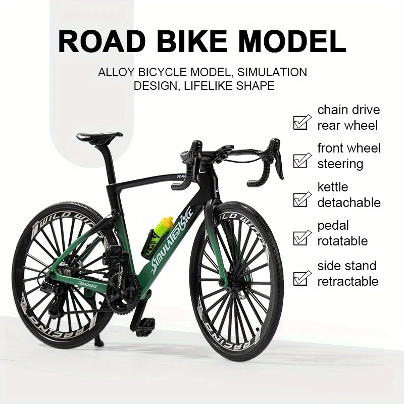 Vintage Metal Mountain Bike Model Desktop Mini Alloy Classic Bicycle Toy Die-Cast Finger Model Home Decoration