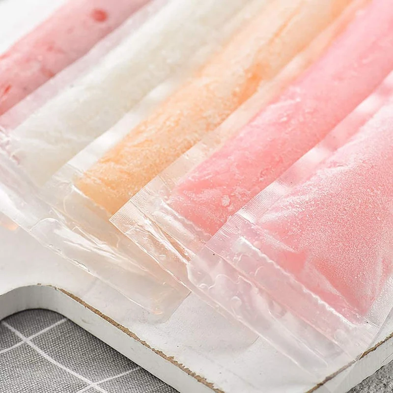 Sacs à glace Popsicle jetables 120 pièces Tubes de congélateur, sacs à  glace avec entonnoir et manchons de glace pour jus, sucettes glacées,  fruits - AliExpress