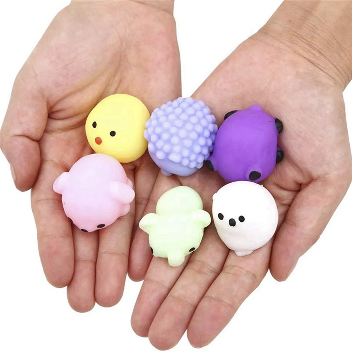 Squishy Toy 24Pcs Party Favors for Kids, Mochi Toy Stress Reliever Anxiety Toys, Easter Basket Stuffers with Storage Box
