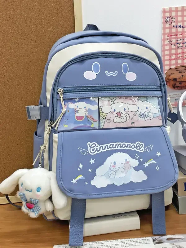 Sanrio New Clow M Student Backpack Lightweight Girl\'s Backpack Cute Super Popular Cinnamoroll Babycinnamoroll Melody Schoolbag
